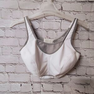 Glamorise No Bounce Elite Performance Camisole Sports Bra Wire Free White 36DD